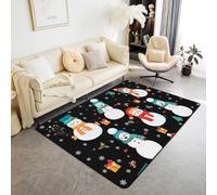 3D Optical Illusion Rugs Soft Flannel Floor Carpet Living Room Bedroom, Christmas Pattern - Throw Runner Rugs Low Profile Door Mats 3D Printed Carpet Non Slip Area Rug 180 X 280 Cm -846321245281