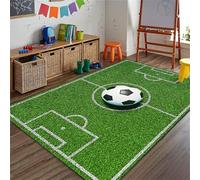 3D Optical Illusion Rugs Soft Flannel Floor Carpet Living Room Bedroom, Football - Throw Runner Rugs Low Profile Door Mats 3D Printed Carpet Non Slip Area Rug 140 X 200 Cm -46022597811