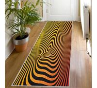 3D Optical Illusion Runner Rugs for Hallway, 80x200, Psychedelic Pattern Area Rug Abstract Print Carpet for Bedroom Living Room Kitchen Corridor Stairs Long Rugs Soft Anti-Slip Decor Rugs uS311