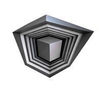 3D Optical Illusion Wall Art, Modern Removable Decal, 1pc, Optical Decor Sticker, Geometric Illusion Poster, Contemporary Room Accent, for Indoor Living Room Bedroom Study Office Dorm Apartment