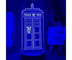 3D Optical Led Night Light Lamp Doctor Who Call Box Nightlight for Kids Bedroom Decor Police Box Gift for Child Room Table Lamp