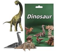 3D Origami Cat Kit for Adults,K/ids & Cat Lovers,50 Sheets Pre-Printed DIY Paper Crafts to Build Your Own Cute C/at Figures,Creative Arts & Crafts for Home Decoration,Unique Gift Idea(Dinosaur)