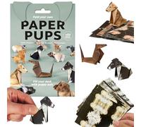 3D Origami Kit, 50pcs Paper Cats Origami Kit, DIY Creative Origami Animal Kit, Fold Your Own Paper Cats, Origami Animal Shaped Decoration Kit, Desk Decoration Origami Set for Adults Kids (Dog)