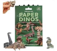 3D Origami Kit, DIY Paper Cats Origami Kit, Creative Origami Animal Kit, Fold Your Own Paper Cats, Origami Animal Shaped Decoration Kit, Origami Set for Adults Kids (Dinosaur)