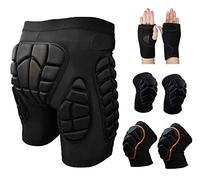 3D Padded Protective Shorts Hip Buttocks EVA Pad Short Pants Heavy Duty Gear Guard Skating Padded Shorts Protective Hip Buttocks and Coccyx Unisex Protector Pad (Color : C2, Size : XXL)
