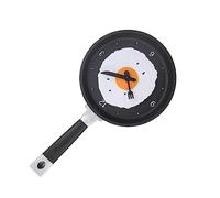 3D Pan with Fried Egg Shape Pot Wall Clock Modern Design for Kitchen Decoration, Kitchen Decorative Frying Pan Wall Mounted Clock with Fried Egg, Silent Battery Operated Wall Clock for Home(pink)
