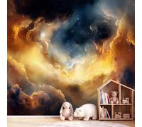 3D Panoramic Custom Colorful Wallpaper Murals, Sci-Fi Universe Non-Woven Wall Murals Nebula,Living Room Kitchen Dining Room Bedroom 350 x 256 cm