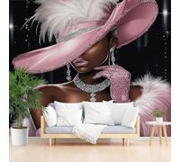 3D Panoramic Custom Mural Wallpaper 250x175cm(W x H) Wall Poster Woman in an Exquisite Dress Feature Wallpaper 3D Effect, Beautiful Girl Wall Mural Decoration for Bedroom Living Room Corridor
