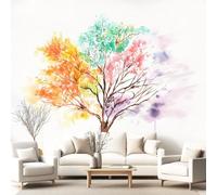 3D Panoramic Custom Wallpaper Mural Fresh Botanical Pattern,Tree Healing Decor Poster Picture Design Murals Wall Art for Bedroom Teenager’S Room Non-Woven