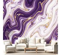 3D Panoramic Custom Wallpaper Mural Luxury Dreamy PatternPurple Marble Decor Poster Picture Design Murals Wall Art for Bedroom Teenager’S Room Non-Woven