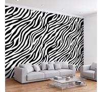 3D Panoramic Photo Wallpaper Classic Print Zebra Stripe 350 x 256 cm Mural | Animal Texture Minimalist Non-Woven Premium Art Print Wall Mural Photo Wallpaper Decoration Poster for Kids Bedroom