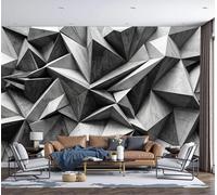 3D Panoramic Wallpaper Mural,450X300Cm Wall Poster Three-Dimensional Triangle Technological Geometry Art Photo Wallpaper 3D Effect,Wallpaper Mural,Poster Decoration For Bedroom Living Room Corridor