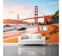 3D Panoramic Wallpaper Mural Colorful Non-Woven Art Design Photography Beach Bridge Rocks Print Photo Modern Wallpaper Decoration Poster Picture Fashion Home Decor Wall Mural 250 x 175 cm (W x H)