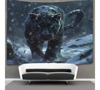 3D Panther Print Wall Blanket Home Decoration Bedding Poster Wall Art Tapestry Wall Hanging Tapestry Soft Polyester for Kids Boys Girls Bedroom Living Room 100cmx150cm