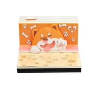 3D Paper Calendar - PAD MEMO PUPPY ARTISTIC 2026 SCULPTURE BOOBEPAD, CREATIVE ERROF-OFF PAPE SCARVING Art, Eye-catching Stationery Display Piece, Modern Office Decoration Accent, Bib