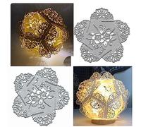 3D Paper Globe Lantern Luminary Metal Die Cuts,Merry Christmas Snowflake Gift Cutting Dies Cut Stencils for DIY Scrapbooking Album Decorative Embossing Paper Dies Card Making