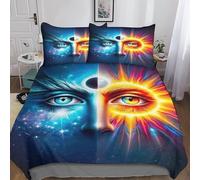 3D Pattern Ra-Horakhty Comforter Cover, Soft God of The Sun Duvet Cover King（220x240cm） with Pillowcase, Cozy Bed-Sets, Luxe Ra-Horakhty Bedding Set for Kids Teens Adults