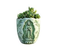 3D Pattern Silicone Flowerpot Mold for Making Cement Flowerpot Decorative Planter Handcrafted Concrete Farmer Cast