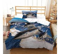 3D Pattern SR-71 Blackbird Comforter Cover, Soft Bomber Duvet Cover Single（135x200cm） with Pillowcase, Cozy Bed-Sets, Luxe SR-71 Blackbird Bedding Set for Kids Teens Adults