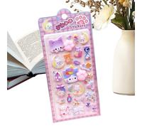 3D Paw Print Stickers - Embossed Cat Paw Decals for Scrapbooks, Diaries, Phone Cases, and Laptop Decorations | Foam and PVC Material, 22.5x10.5cm Sheet, Creative Crafts for Kids Teens Pet Lovers