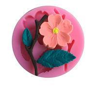 3D Peach Blossom Flower Shape Silicone Soap Mold Fondant Cake Mould Bakeware