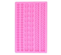 3D Pearl Knit Rope Silicone Mold, Cake Border Mold Rope Bead Design