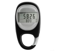 3D Pedometer for Walking, Digital 3D LCD Pedometer Electronic Step Counter, Accurately Track Steps for Men Women Kids Adults Seniors(Black)