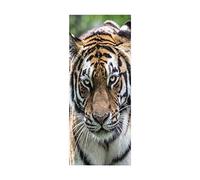 3D Peel and Stick Door Stickers Animal Tiger W88 x H200 cm Self-Adhesive Door Wallpaper Waterproof Removable Door Murals Decal for Bedroom Wardrobe Home Office Decoration