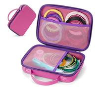 3D Pen Case for Scrib3d P1 Advanced, 3D Doodler Pro Flow, MYNT3D Super Professional Printing, PIKA3D PRO, Extra Mesh Pocket Fit PLA Filament, Stencil Book and Project Guide, Pink Purple(Box Only)