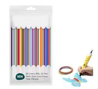 3D Pen Filament, 22 Colours 2.5 mm 3D Pen Filament, Length 15 cm for 3D Pen Thread, 3D Graffiti Pen Refill, 3D Printing Pen Refill for Children (110 Roots)
