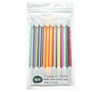 3D Pen Filament Colors - 32-Shade Printer Filament Bundle | 160+ Vibrant Printing Options with Low-Temperature Melting Technology