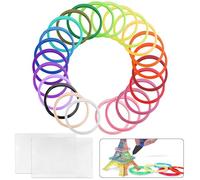 3D Pen Filament Refills 24 Colours 3D Printer PLA 1.75 mm Filament Each Colour 3M Compatible with MYNT3D SCRIB3D PIKA3D 3D Pen Most 1.75mm 3D Prining Pens NOT FIT 3Doodler Start Pen