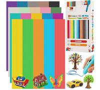 3D Pen Filament Refills, 560 Pcs 20 Vibrant Colors Low Temperature Safe 3D Printer Pen Refill for Kids Art Craft Projects
