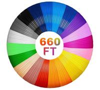 3D Pen Filament Refills PLA 1.75mm Total 200m, 20 Colors Each 10M, Doodler Threads Compatible with SCRIB3D MYNT3D PIKA3D 3D Printing Pen, 3D Doodler Pen Refills Accessories for Kids (20 Colors 660FT)