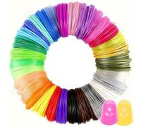 3D Pen Filament Refills, PLA Threads with Finger Caps to Prevent Burns, for SCRIB3D MYNT3D Most 3D Pen 3D Printer, 30 Colors 1.75mm Each Color 5m Total 150m, Fit Perfect Gifts for Friends
