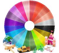 3D Pen PLA Filament Refills - Wiseten 20 Colors 3D Printing Pen Filament 1.75mm, 32.8 Feet per Color Total 656 Feet for Most Intelligent 3D Pen 3D Printer