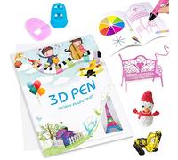 3D Pen Printing Drawing Book, Reusable Colored 40 Pattern Thick Paper Templates with Two Clear Plate, 3D Painting Graffiti Stencils for DIY Gifts, Vomika