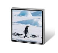 3D Penguin Lapel Pin Fashion Brooch Pin Cute Button Badges Square Button Pins Enamel Pins Metal Pinback for Hat Shirt Clothing Bags Decoration