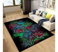 3D Pets Footprint Area Rugs Child Game Carpet For Living Room Bedroom Sofa Doormat Decoration, Kids Non-slip Floor Mat(A,60 * 90cm)