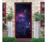 3D Photo Door Murals Outer Space Landscape 77 X 200 Cm Door Sticker Wallpaper Removable Self-Adhesive Decal Wall Sticker for Home Decoration Children's Room Door Poster Living Room Bedroom-3499387069