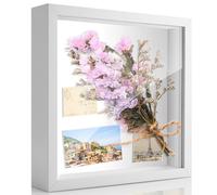3D Photo Frame Fill in Photo Frame 20x20CM Deep for Objects Up to 3CM, 3D Frame for Flowers, Photos, Weddings, Crafts, Travel, Gifts