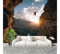 3D Photo Wallpape 250x175cm Canyon Trapeze Graphics Wall Mural Non-Woven Panoramic Poster Home Decoration Wallpaper Blue Murals for Living Room Bedroom Lounge Office