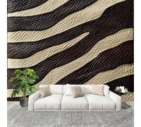3D Photo Wallpape 350x256 cm Black Wall Mural Non-Woven Panoramic Poster Home Decoration Wallpaper Animal Zebra Texture Murals for Living Room Bedroom Lounge Office