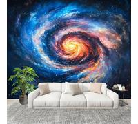 3D Photo Wallpape 400x280cm Dreamy Starry Sky Vortex Wall Mural Non-Woven Panoramic Poster Home Decoration Wallpaper Multicolor Murals for Living Room Bedroom Lounge Office