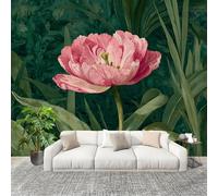 3D Photo Wallpape 400x280cm Pastoral Tulip Pattern Wall Mural Non-Woven Panoramic Poster Home Decoration Wallpaper Green Murals for Living Room Bedroom Lounge Office