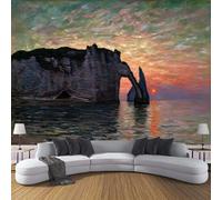 3D Photo Wallpaper Abstract Art 150×105 Cm, Etretat Rock Arch Wall Art Wallpaper Mural Modern Design Living Room Bedroom Hallway Murals Wall Decoration, Mixed Colors