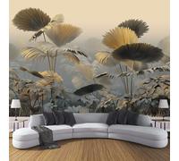 3D Photo Wallpaper Abstract Field Plants 300×210 Cm, Strange Giant Plants Wall Art Wallpaper Mural Modern Design Living Room Bedroom Hallway Murals Wall Decoration, Grey