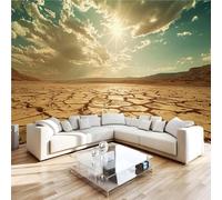 3D Photo Wallpaper Arid Desert Landforms and Landscapes Wall Mural Decoration Poste Premium Non-Woven Wall Mural Wallpaper Wall Art for Living Room Bedroom Children's Room W250xH175 6yf50