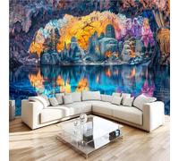 3D Photo Wallpaper Caves Hidden Realms Wall Mural Decoration Poste Landscape Premium Non-Woven Wall Mural Wallpaper Wall Art for Living Room Bedroom Children's Room W366xH254 9yf53