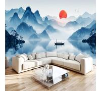 3D Photo Wallpaper Chinese Style Ink Painting Landscape Wall Mural Decoration Poste Zen Premium Non-Woven Wall Mural Wallpaper Wall Art for Living Room Bedroom W200xH140 20f245